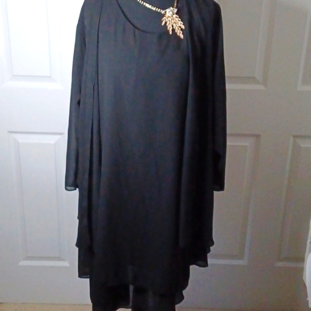 D3- 👌- Amazon Fashion 2pc Black Dress and Jacket - sz XL